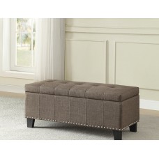 Vanessa Storage Ottoman - Brown